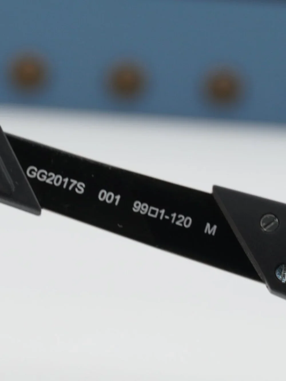 Gucci GG2017S 001 Sunglasses Black Shield Frame, Yellow Mirror Lenses